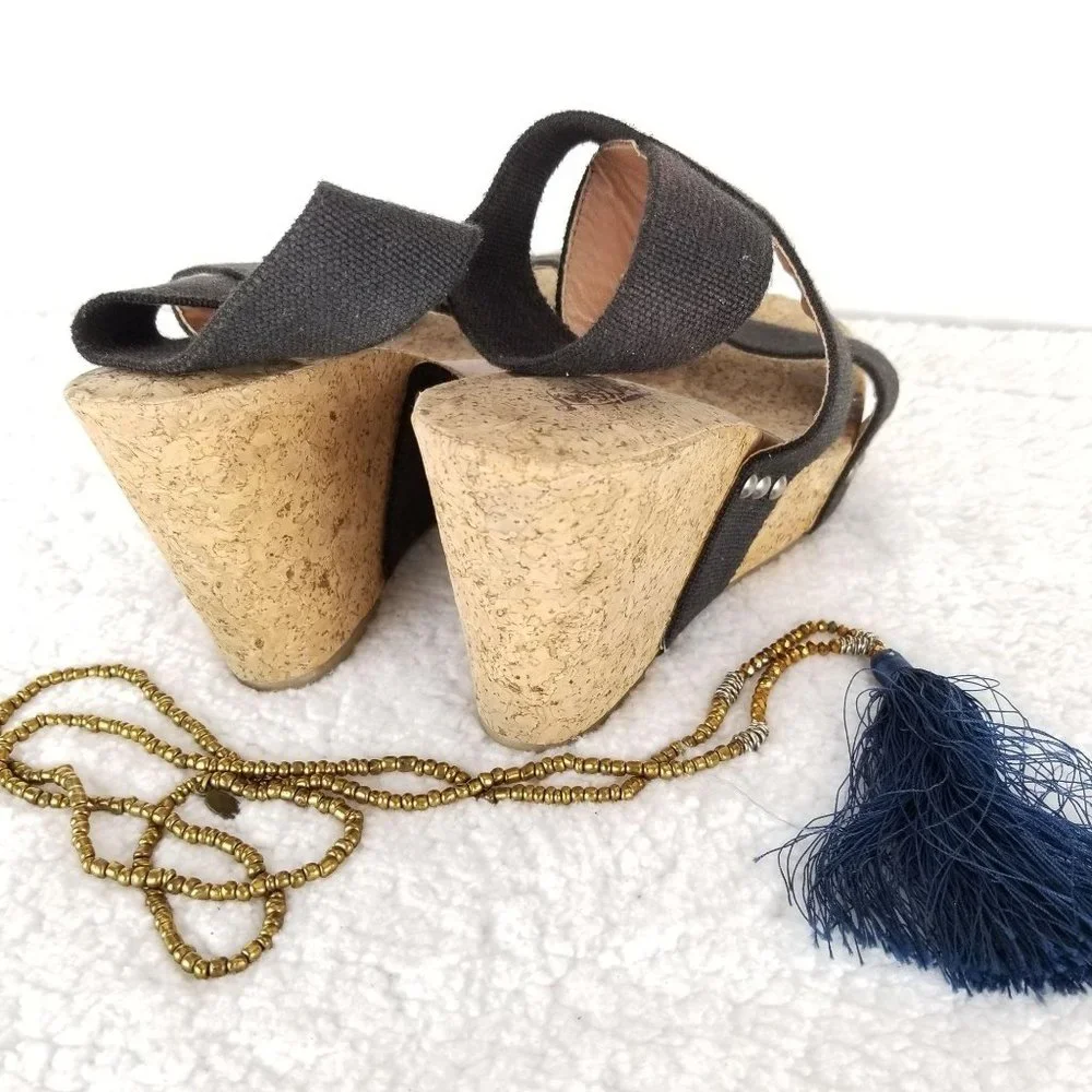 LUCKY BRAND Womens sz 8《276》Merinah‎ wedge cork heels